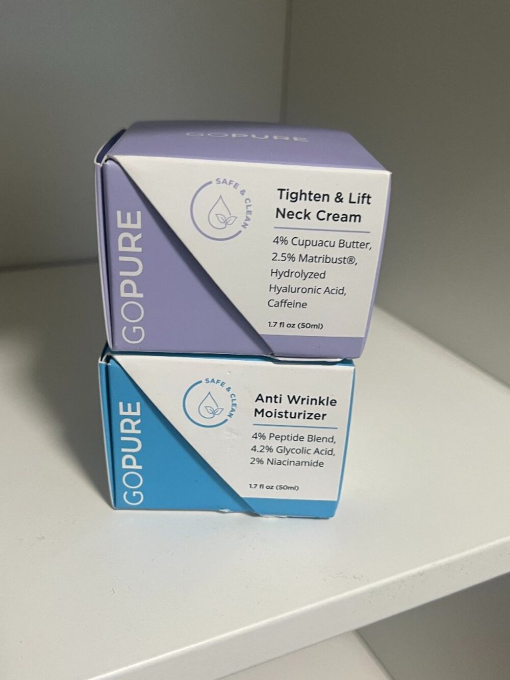 GoPure Tighten & Lift Neck Cream and Moisturizer Set